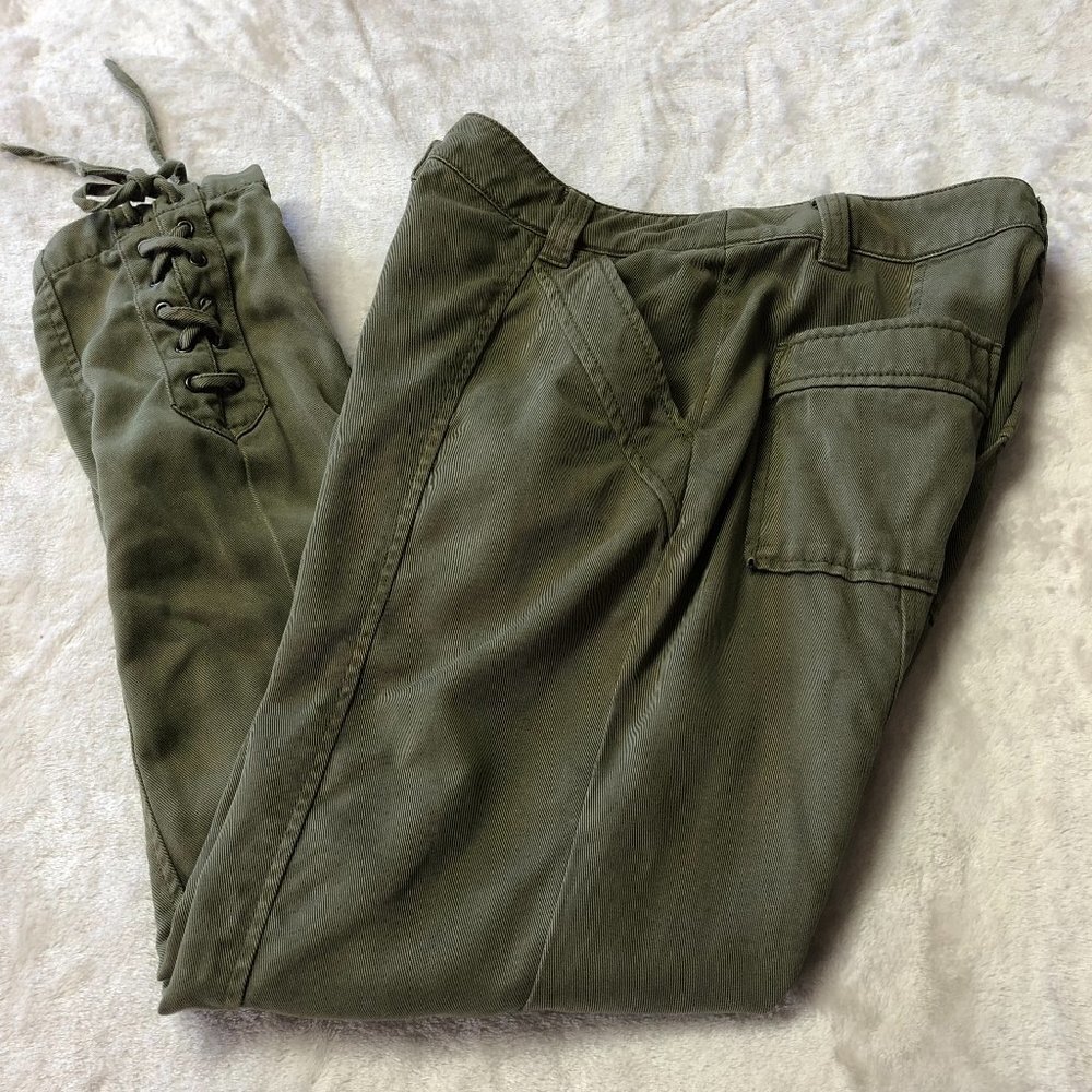 Guess Olive Khaki Lightweight Cotton Pants Size 0